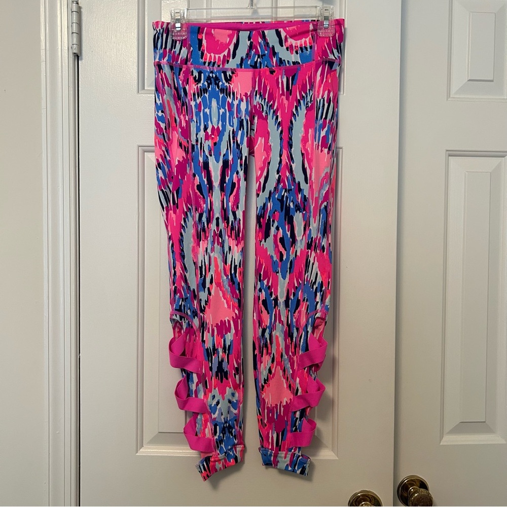 Lilly Pultizer Luxletic Callie Weekender Leggings Free Spirit Print Size Small